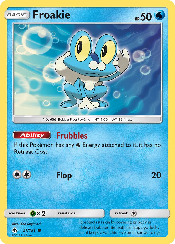 Froakie 021/140 — Forbidden Light (English Pokémon TCG card)