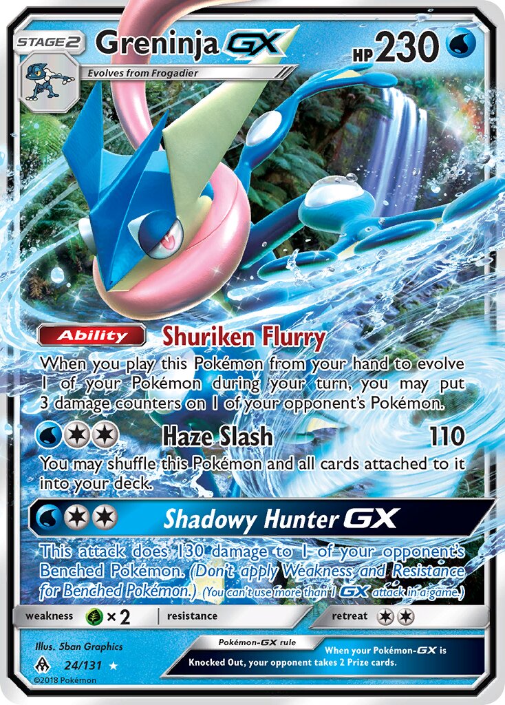 Greninja-GX 024/140 — Forbidden Light (English Pokémon TCG card)
