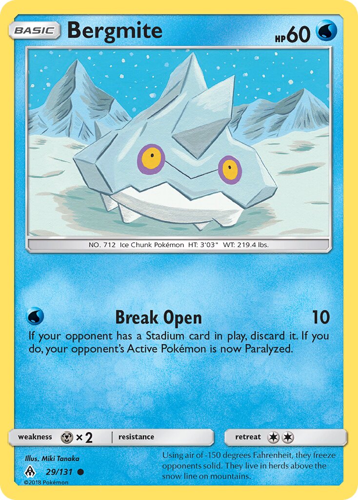 Bergmite 029/140 — Forbidden Light (English Pokémon TCG card)