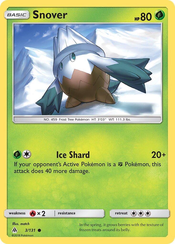 Snover 003/140 — Forbidden Light (English Pokémon TCG card)