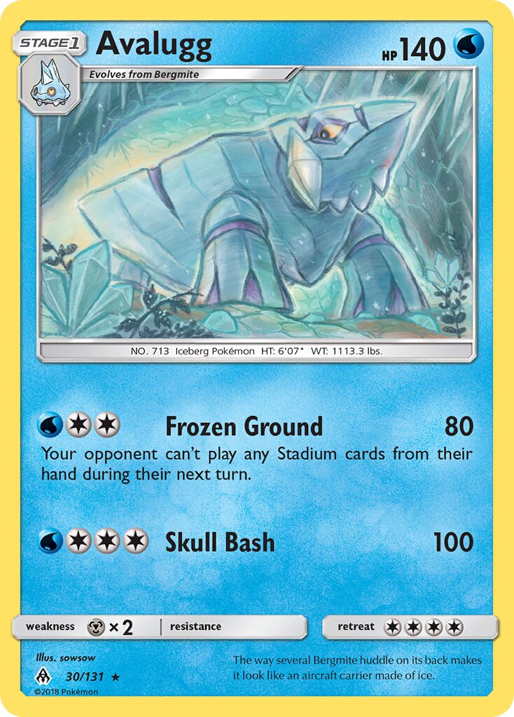 Avalugg 030/140 — Forbidden Light (English Pokémon TCG card)
