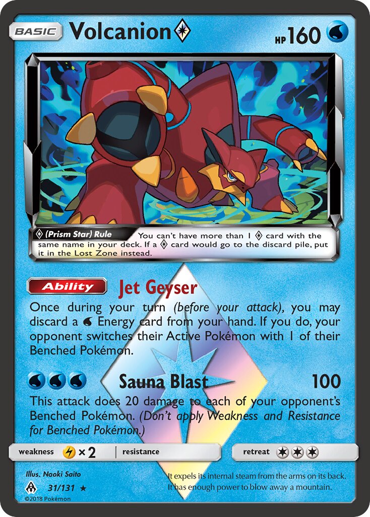Volcanion ◇ 031/140 — Forbidden Light (English Pokémon TCG card)