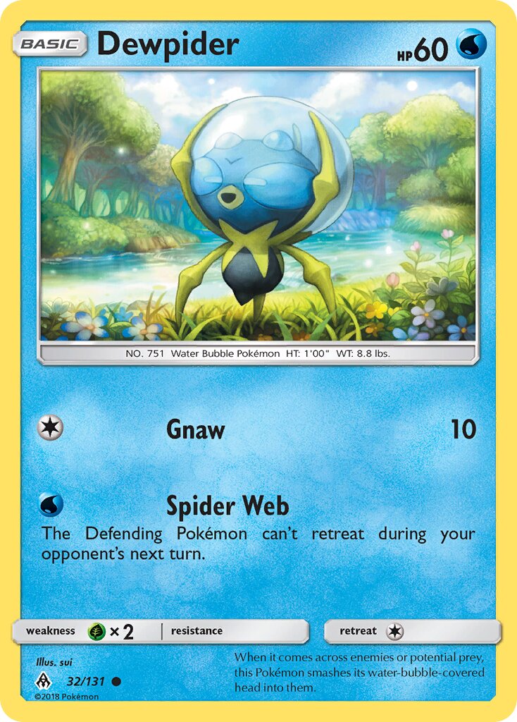 Dewpider 032/140 — Forbidden Light (English Pokémon TCG card)