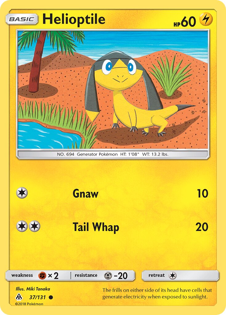 Helioptile 037/140 — Forbidden Light (English Pokémon TCG card)