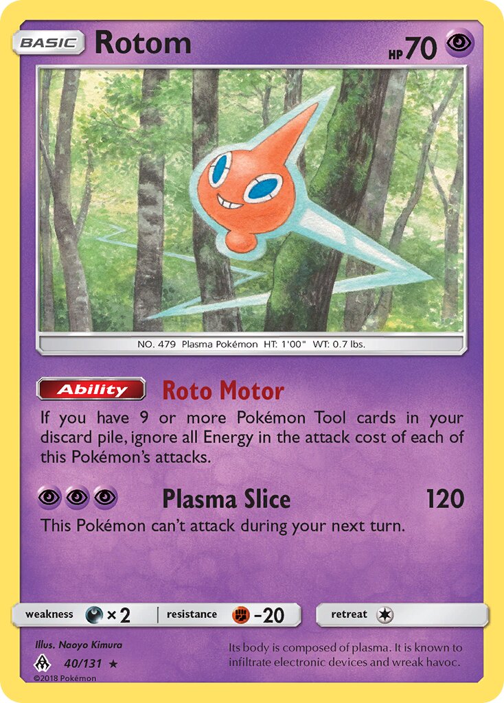 Rotom 040/140 — Forbidden Light (English Pokémon TCG card)