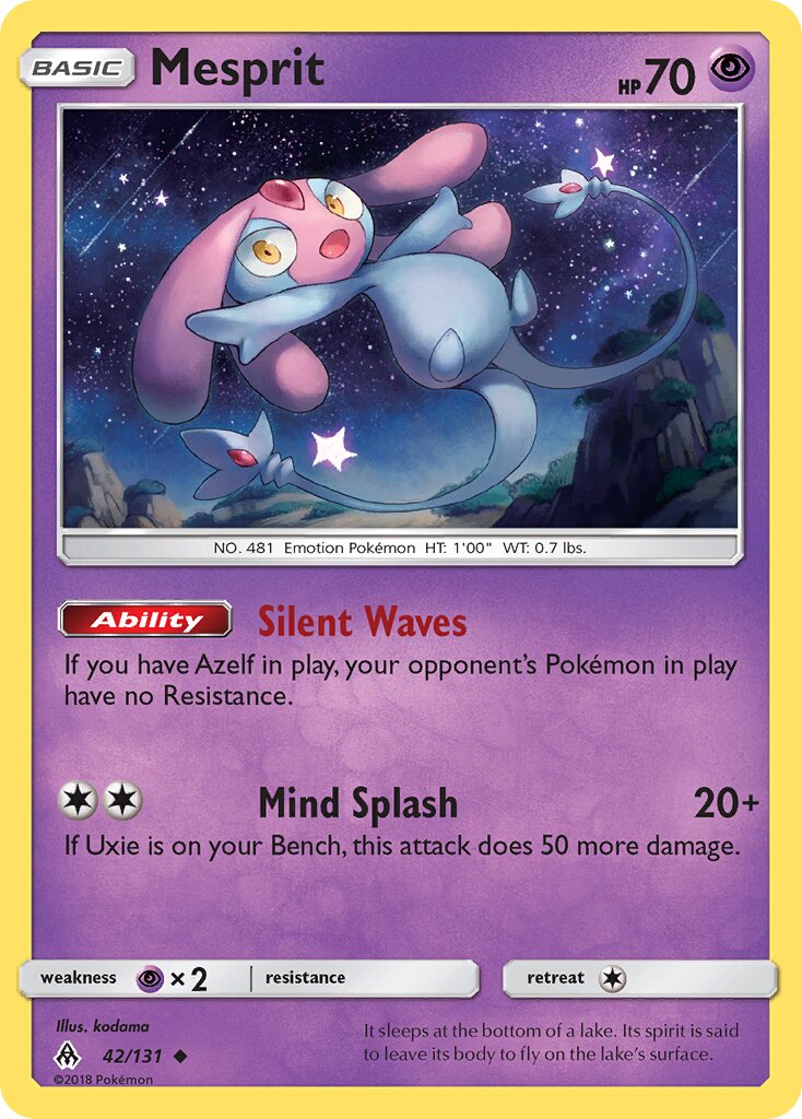 Mesprit 042/140 — Forbidden Light (English Pokémon TCG card)