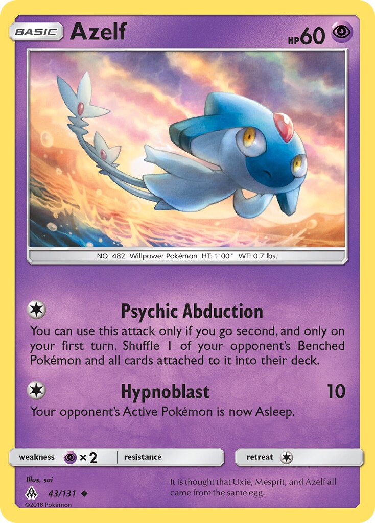 Azelf 043/140 — Forbidden Light (English Pokémon TCG card)