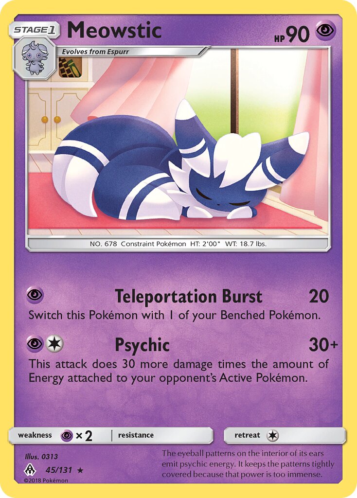 Meowstic 045/140 — Forbidden Light (English Pokémon TCG card)