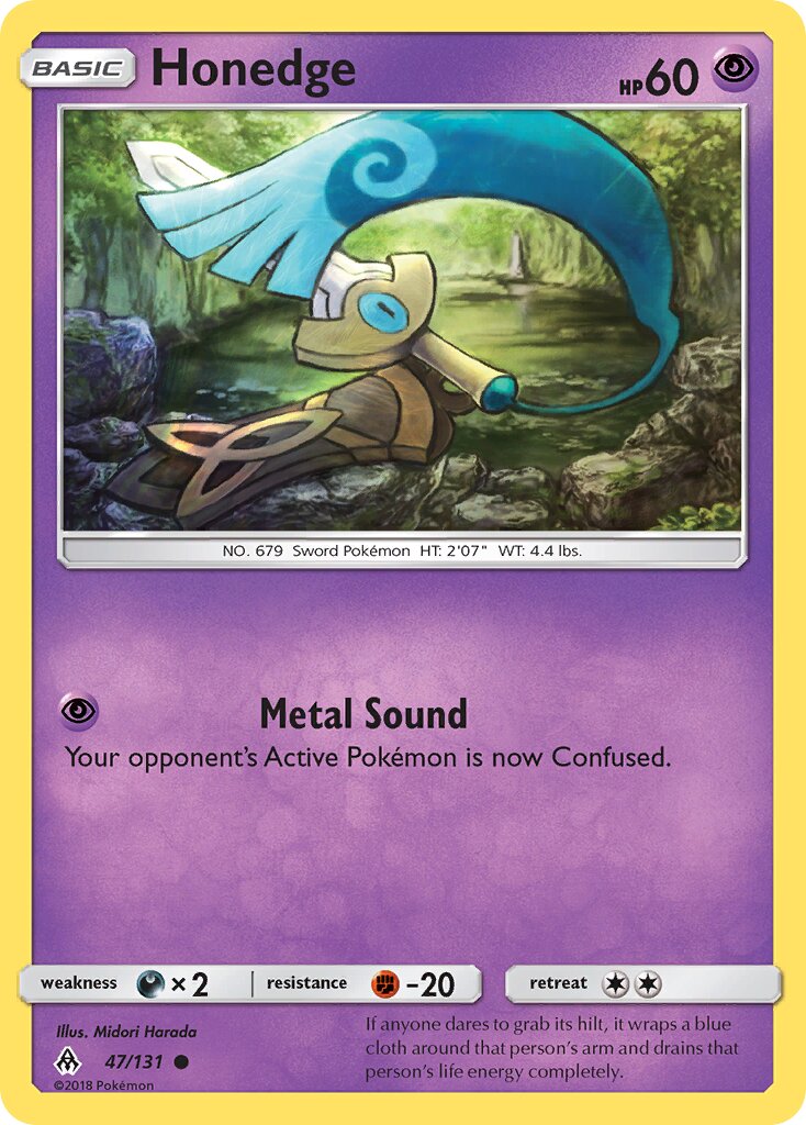 Honedge 047/140 — Forbidden Light (English Pokémon TCG card)
