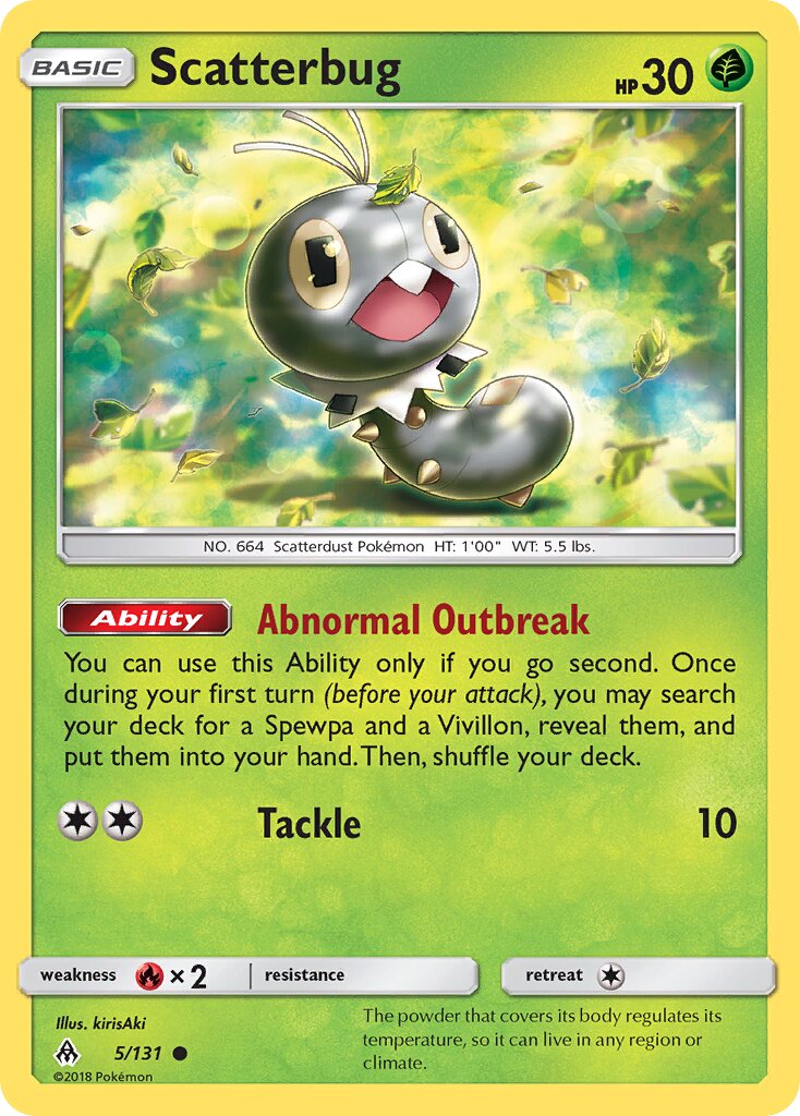 Scatterbug 005/140 — Forbidden Light (English Pokémon TCG card)
