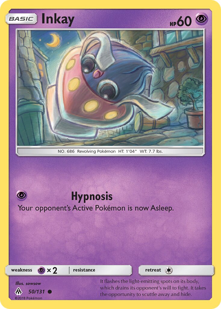Inkay 050/140 — Forbidden Light (English Pokémon TCG card)