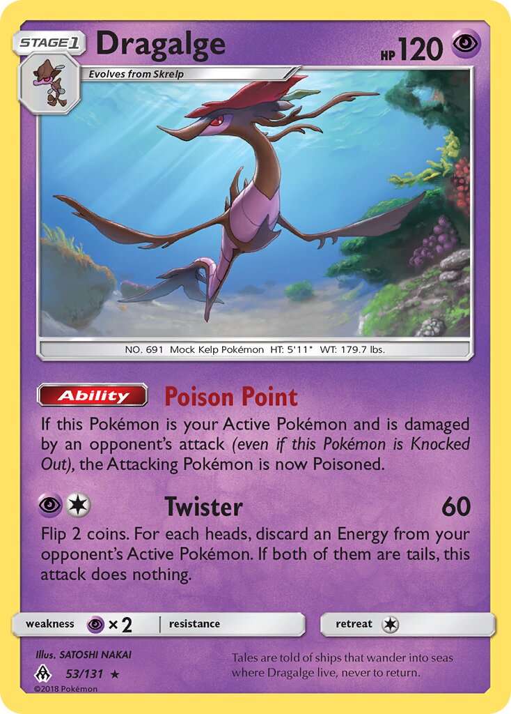 Dragalge 053/140 — Forbidden Light (English Pokémon TCG card)