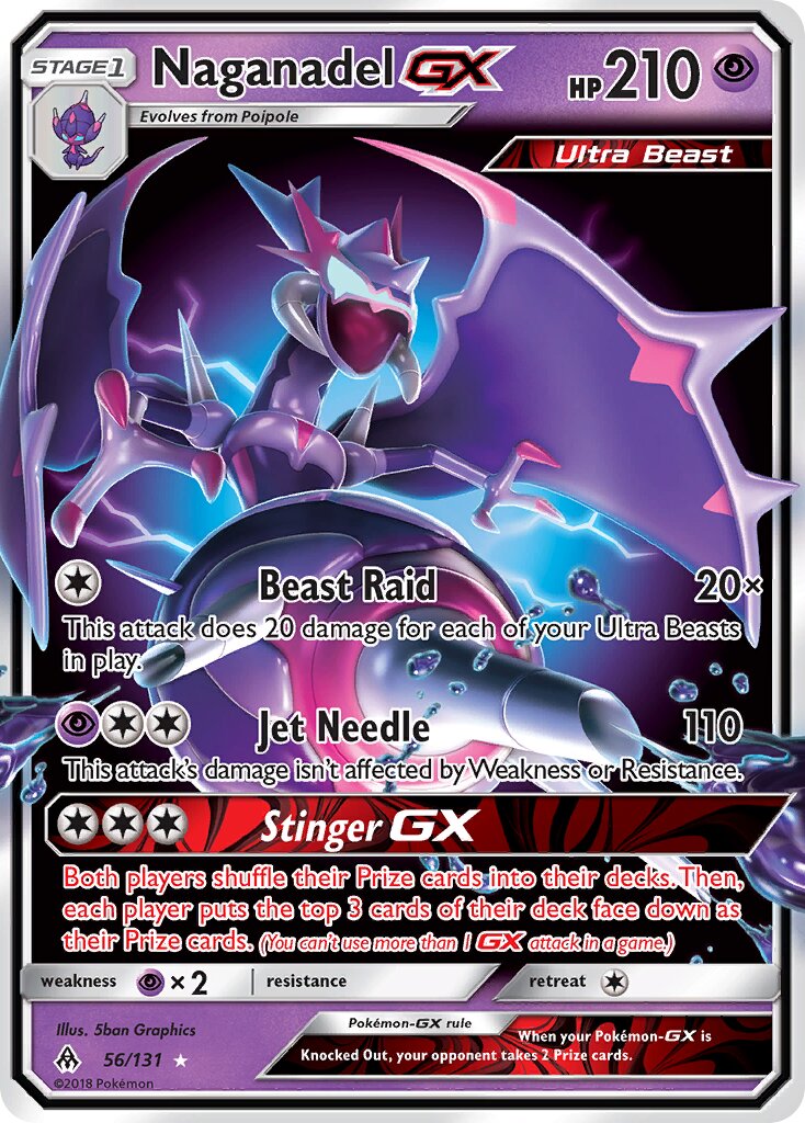 Naganadel-GX 056/140 — Forbidden Light (English Pokémon TCG card)