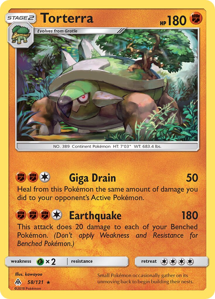 Torterra 058/140 — Forbidden Light (English Pokémon TCG card)