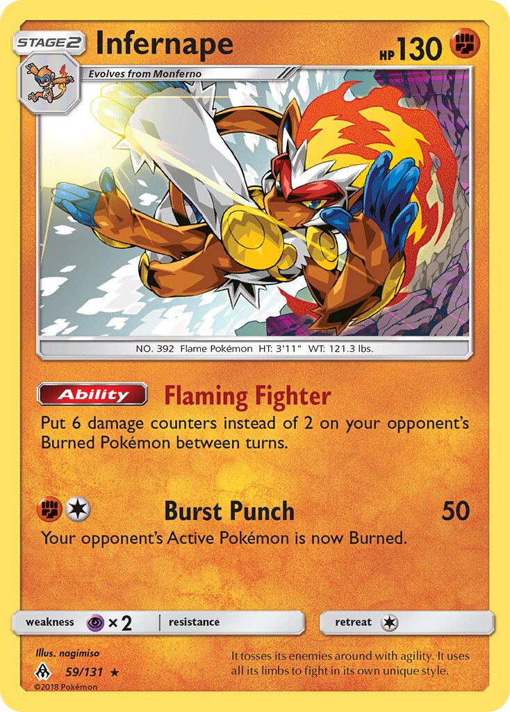 Infernape 059/140 — Forbidden Light (English Pokémon TCG card)