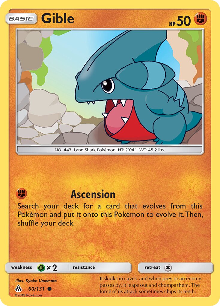 Gible 060/140 — Forbidden Light (English Pokémon TCG card)
