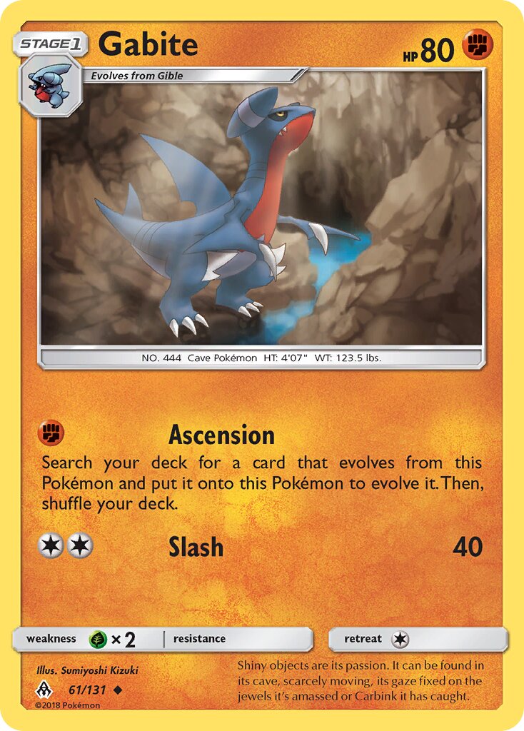 Gabite 061/140 — Forbidden Light (English Pokémon TCG card)