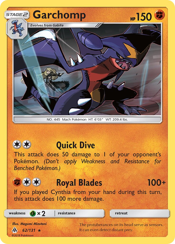 Garchomp 062/140 — Forbidden Light (English Pokémon TCG card)