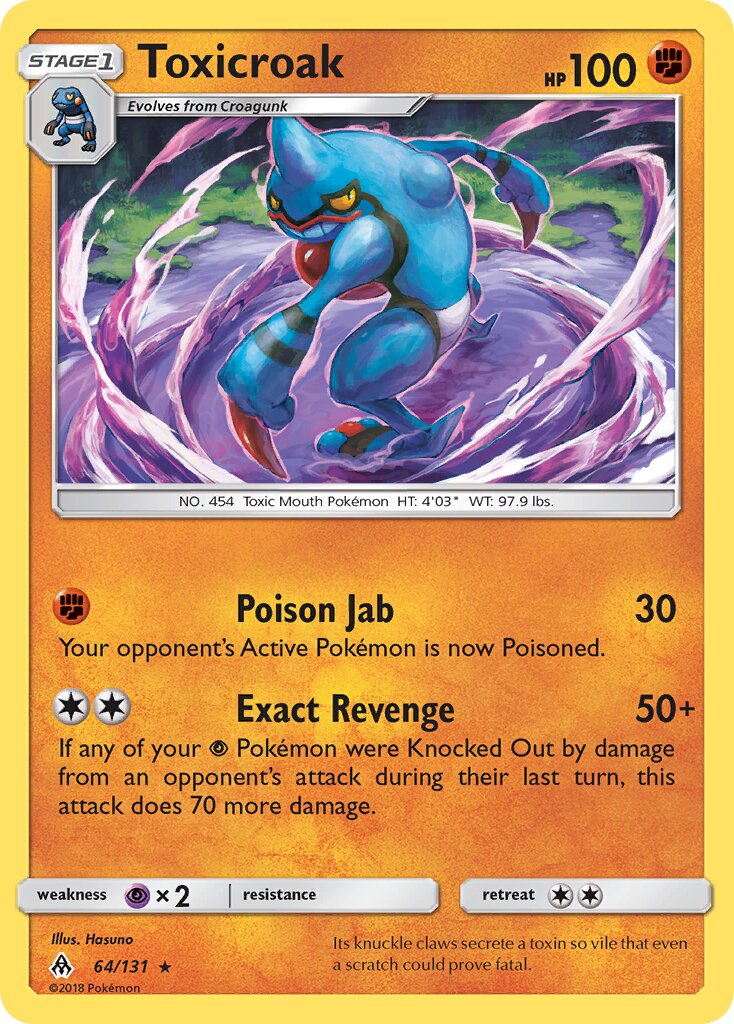Toxicroak 064/140 — Forbidden Light (English Pokémon TCG card)