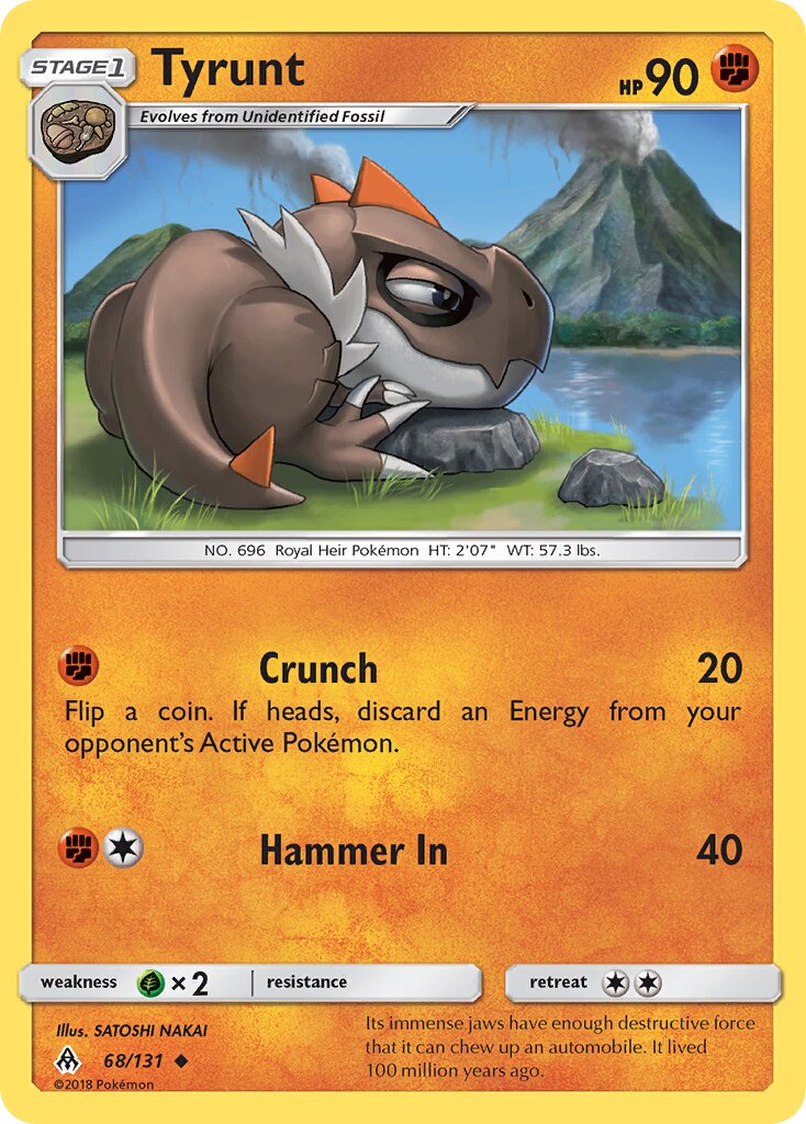 Tyrunt 068/140 — Forbidden Light (English Pokémon TCG card)