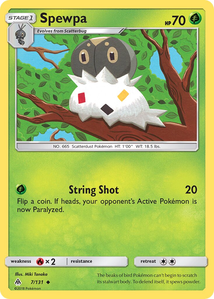 Spewpa 007/140 — Forbidden Light (English Pokémon TCG card)