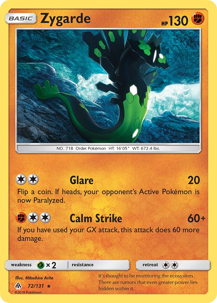 Zygarde 072/140 — Forbidden Light (English Pokémon TCG card)