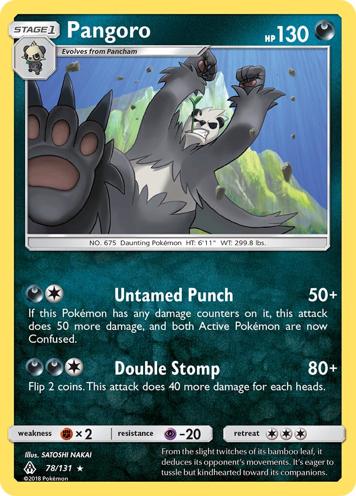 Pangoro 078/140 — Forbidden Light (English Pokémon TCG card)