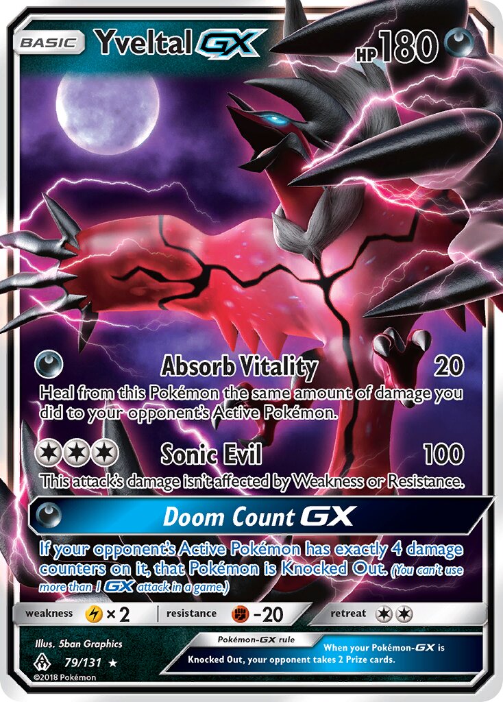 Yveltal-GX 079/140 — Forbidden Light (English Pokémon TCG card)