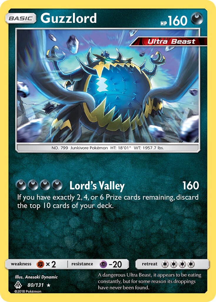 Guzzlord 080/140 — Forbidden Light (English Pokémon TCG card)