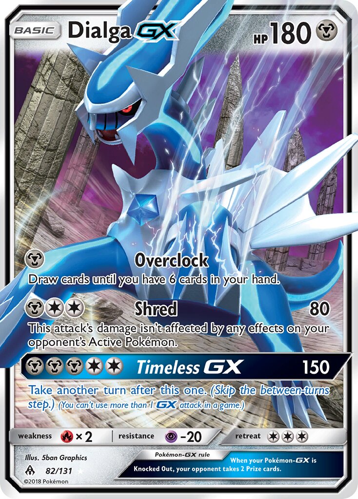 Dialga-GX 082/140 — Forbidden Light (English Pokémon TCG card)