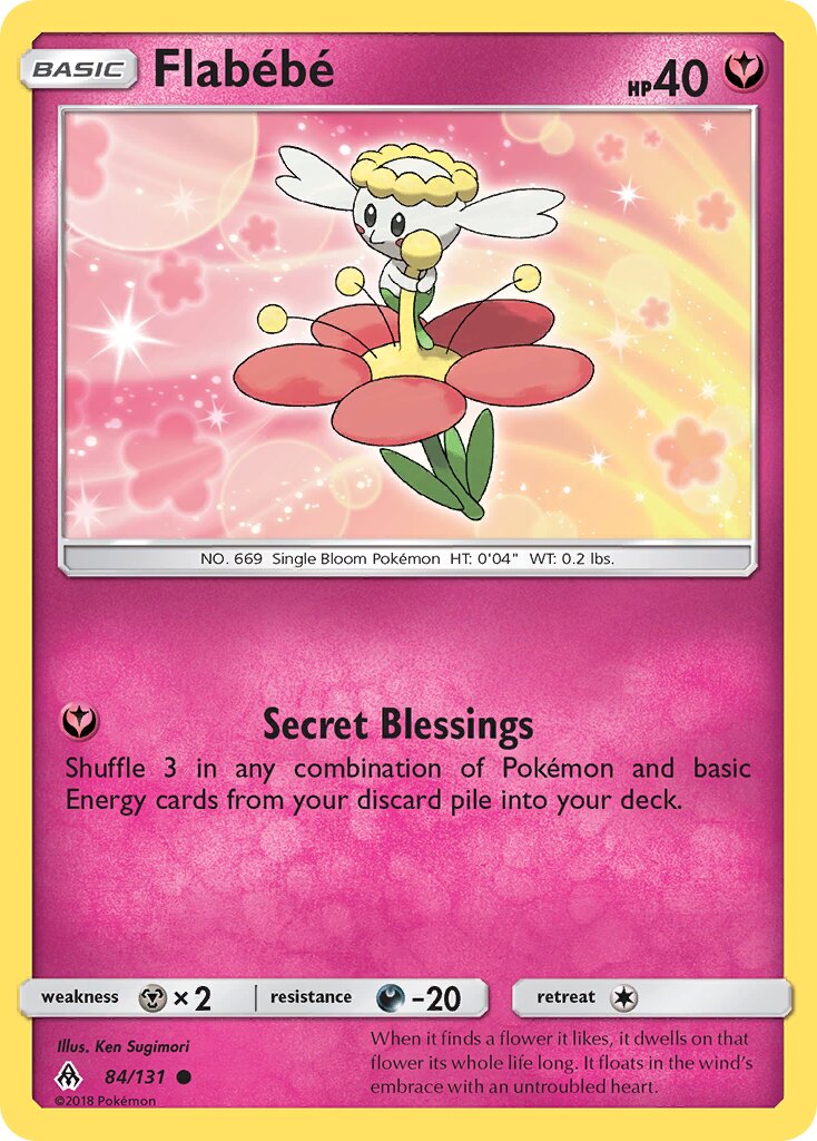 Flabébé 084/140 — Forbidden Light (English Pokémon TCG card)