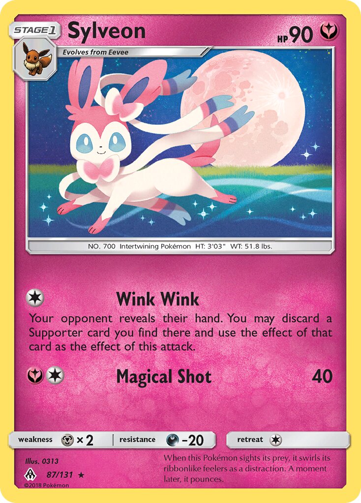 Sylveon 087/140 — Forbidden Light (English Pokémon TCG card)