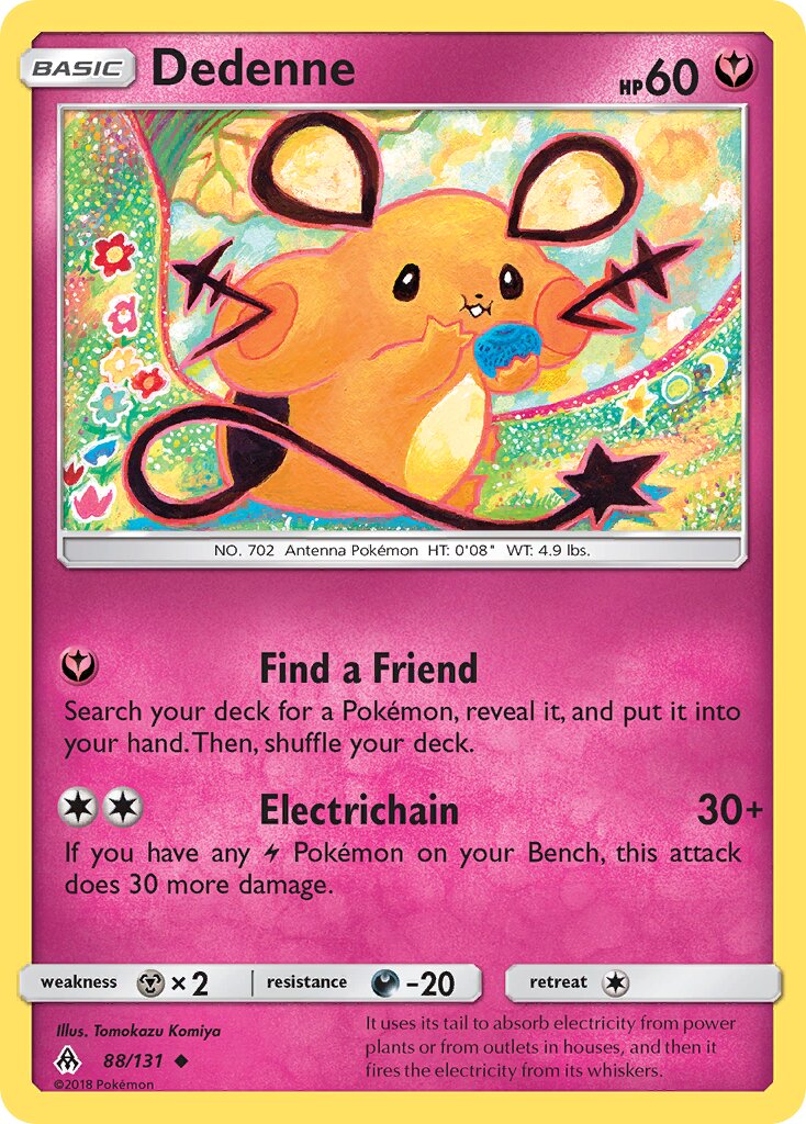 Dedenne 088/140 — Forbidden Light (English Pokémon TCG card)