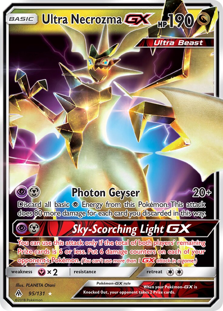 Ultra Necrozma-GX 095/140 — Forbidden Light (English Pokémon TCG card)