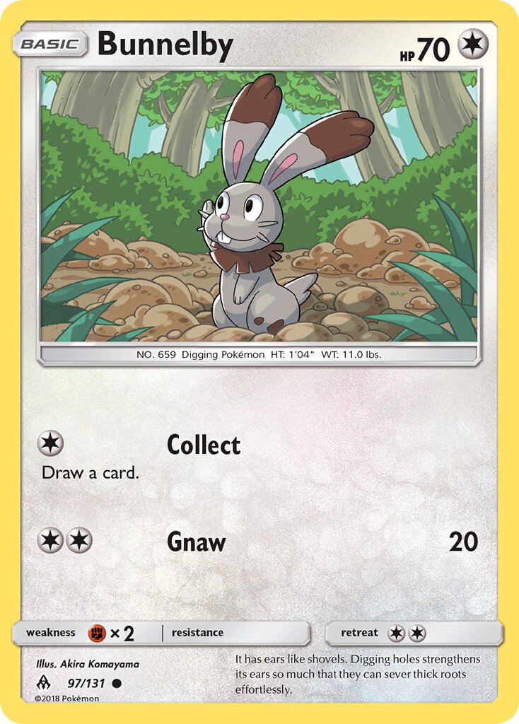 Bunnelby 097/140 — Forbidden Light (English Pokémon TCG card)