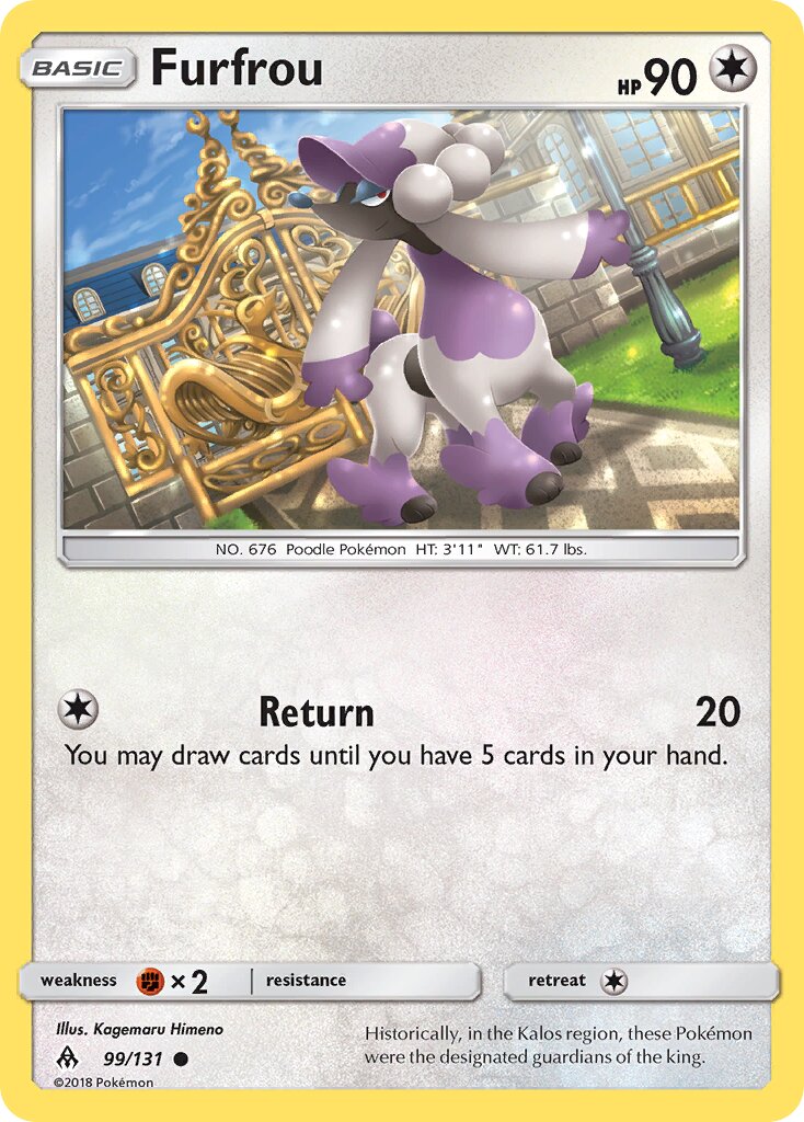 Furfrou 099/140 — Forbidden Light (English Pokémon TCG card)