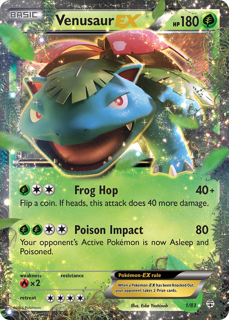 Venusaur-EX 001 — Generations (English Pokémon TCG card)