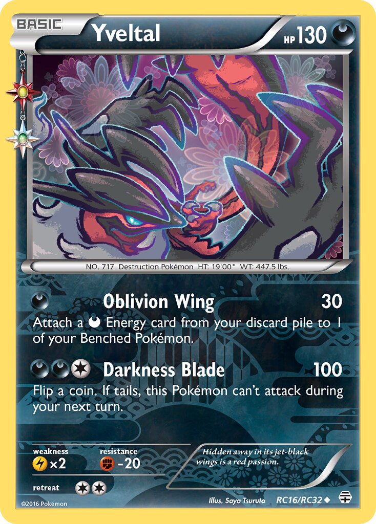 Yveltal RC16/RC32 — Generations (English Pokémon TCG card)