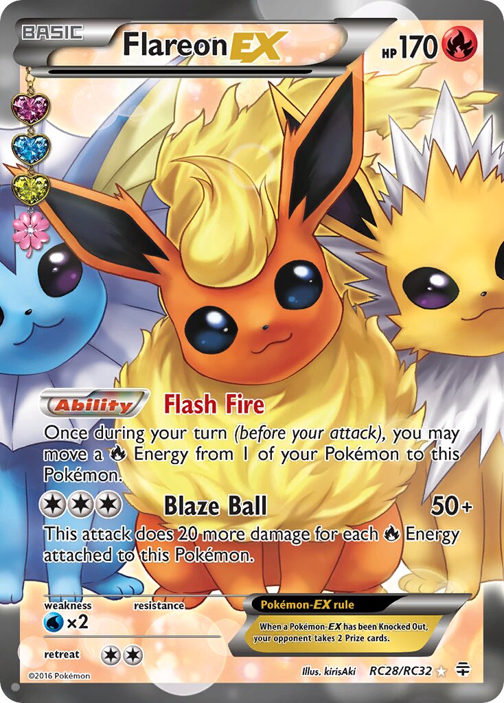 Flareon-EX RC28/RC32 — Generations (English Pokémon TCG card)