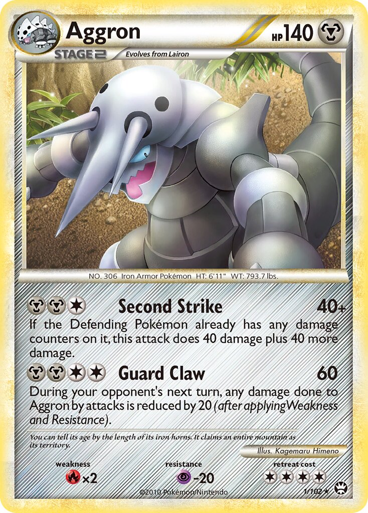 Aggron 001/103 — Triumphant (English Pokémon TCG card)