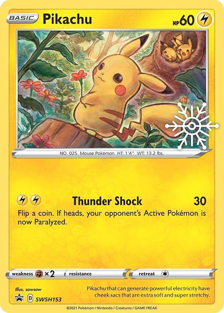 Pikachu 153 — Holiday Calendar 2022 (English Pokémon TCG card)