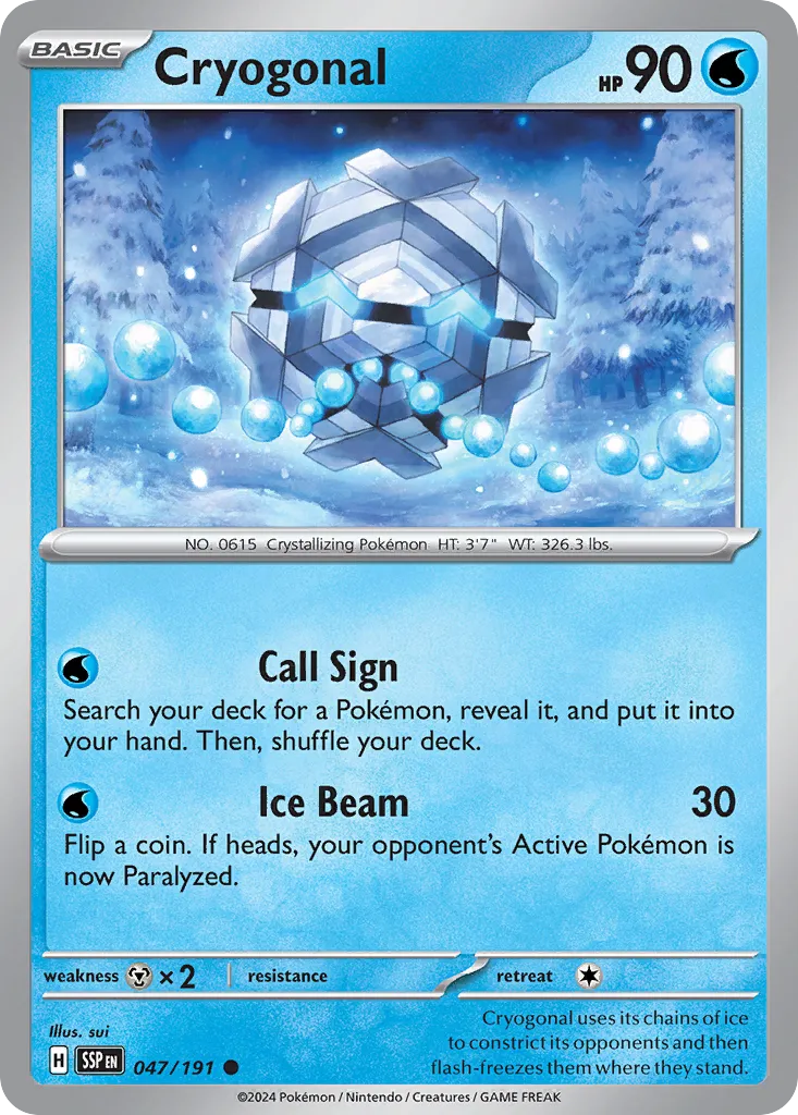 Cryogonal 047 — Holiday Calendar 2025 (English Pokémon TCG card)