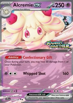 Alcremie ex 075 — Journey Together: Additionals Singles (English Pokémon TCG card)