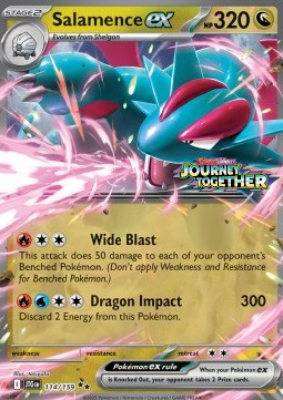 Salamence ex 114 — Journey Together: Additionals Singles (English Pokémon TCG card)