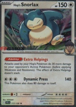 Hop's Snorlax 117 — Journey Together: Additionals Singles (English Pokémon TCG card)