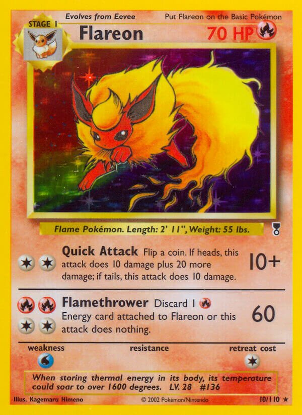 Flareon 010/110 — Legendary Collection (English Pokémon TCG card)