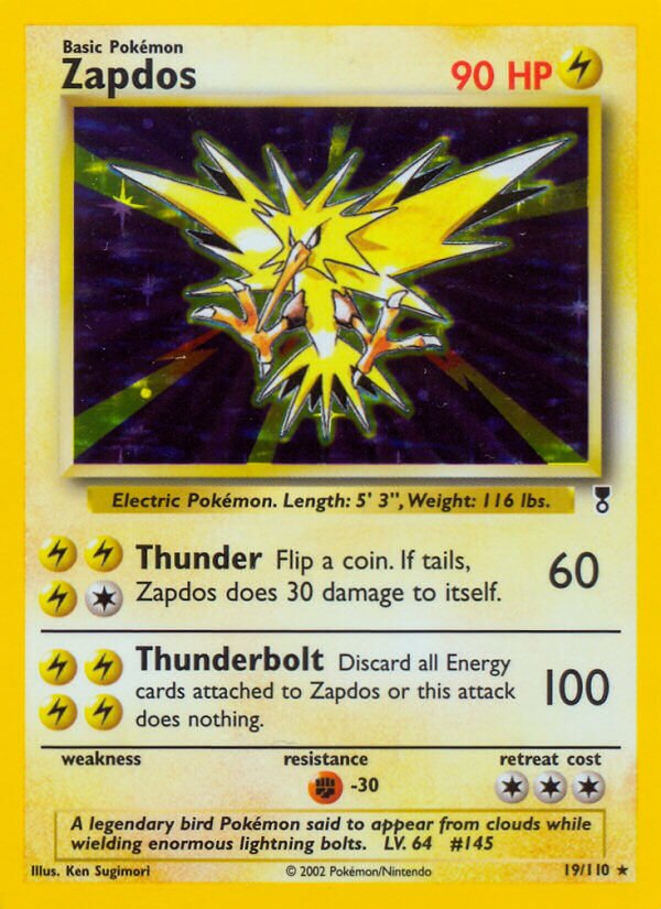 Zapdos 019/110 — Legendary Collection (English Pokémon TCG card)