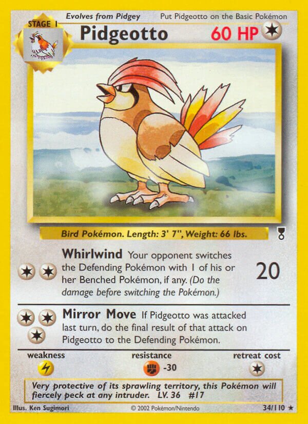 Pidgeotto 034/110 — Legendary Collection (English Pokémon TCG card)