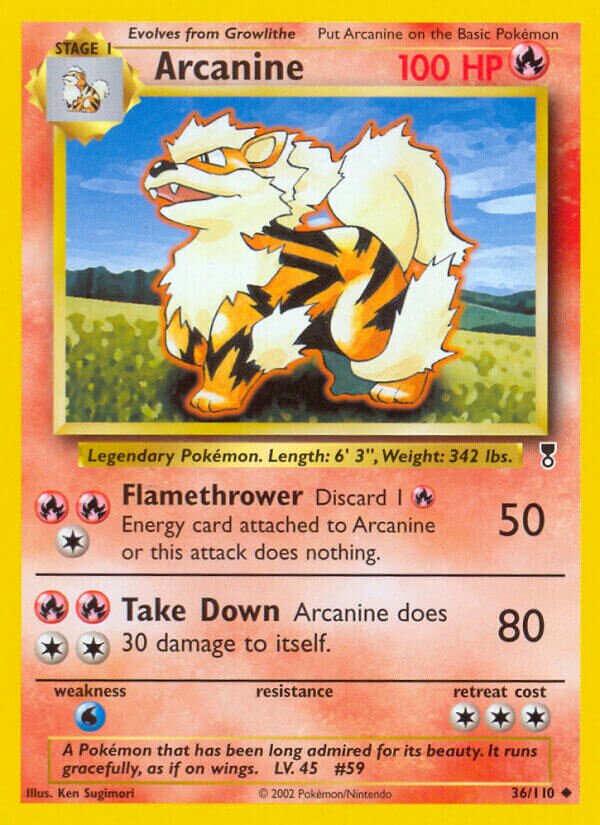 Arcanine 036/110 — Legendary Collection (English Pokémon TCG card)