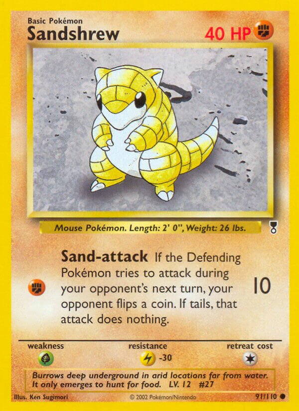 Sandshrew 091/110 — Legendary Collection (English Pokémon TCG card)
